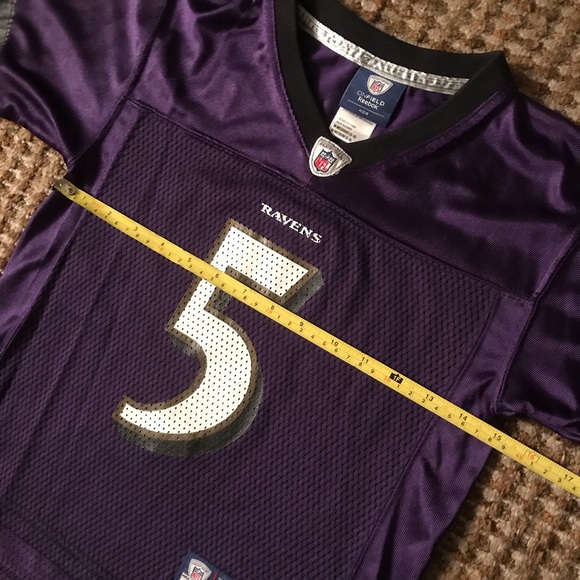 💰 3 for $25 🏷 Kids Rebook Screened Print #5 Joe Flacco Jersey M - Picture 5 of 8